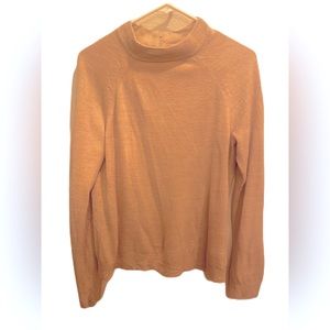 Karen Scott beige acrylic mock neck sweater